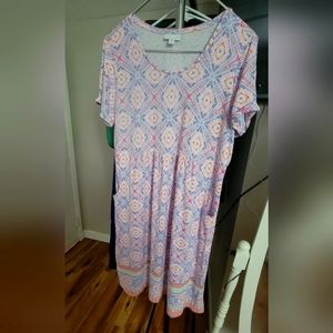 J Jill Dress Womens, new no tag, small, Scoop Neck Pockets Rayon